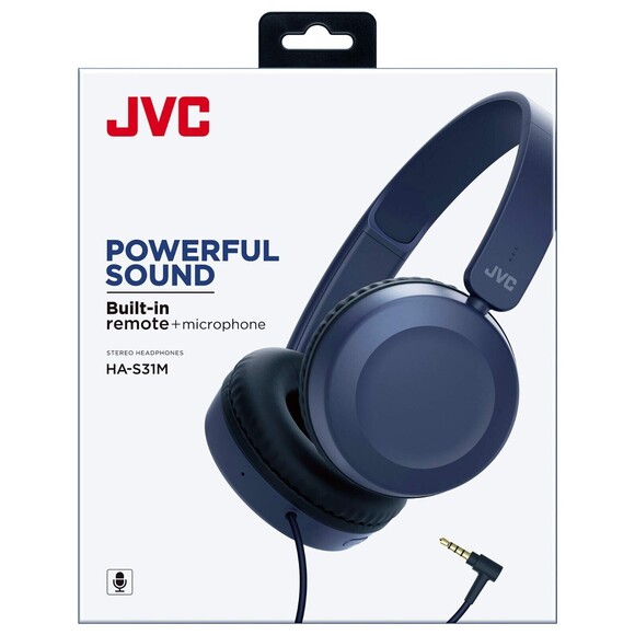 JVC Lightweight On Ear Headphones with Powerful Sound - HAS31M - Picture 1 of 7